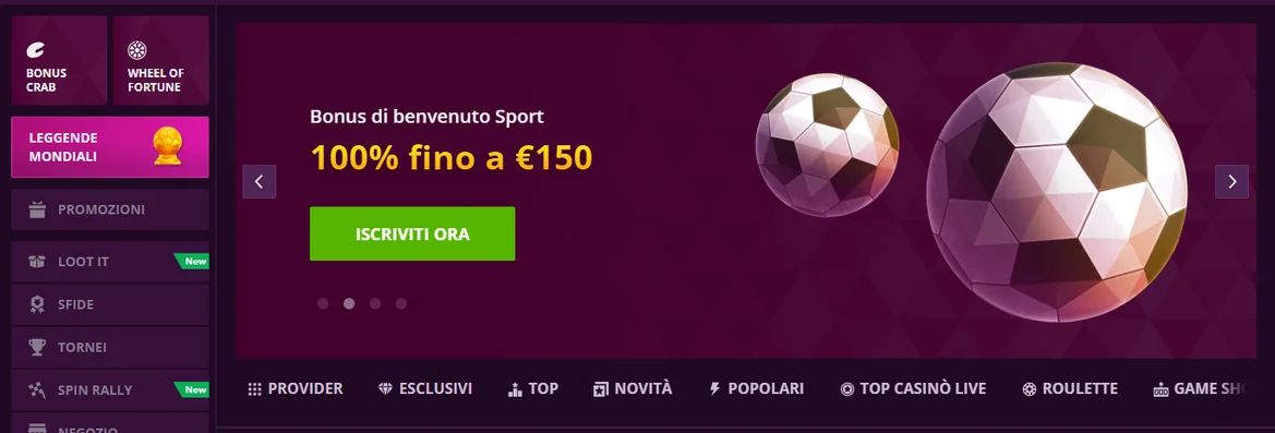 Claim bonus Malina Casino